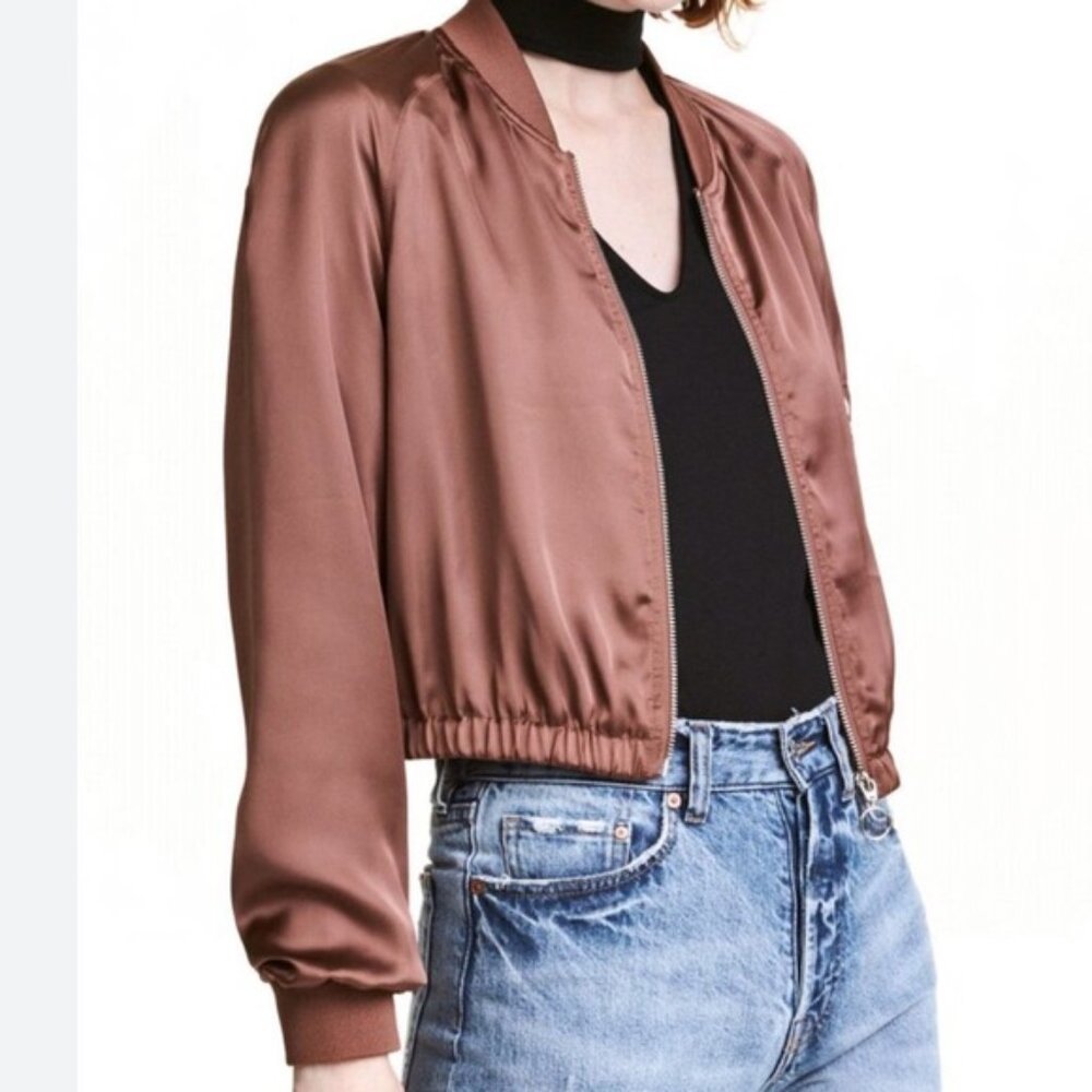Dynamite Satin Effect Bomber Jacket - image 1